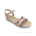 Sommer Python Muster flache Frauen Sandalen Sandalen